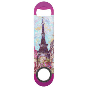 Paris Eiffel Tower Pointillism speed bottle opener