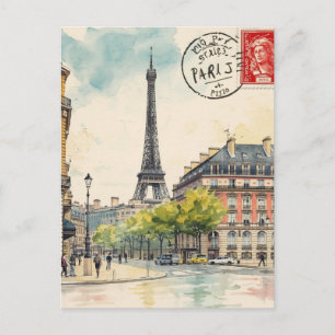 Paris Eiffel Tower Postcard