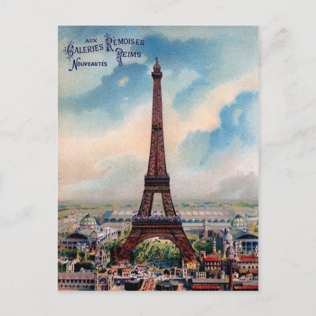Paris Eiffel Tower Postcard (Front)