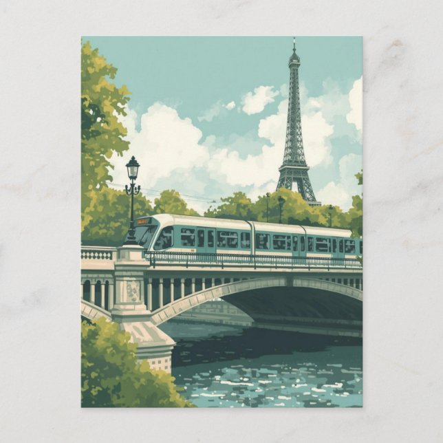 Paris Eiffel Tower Postcard (Front)