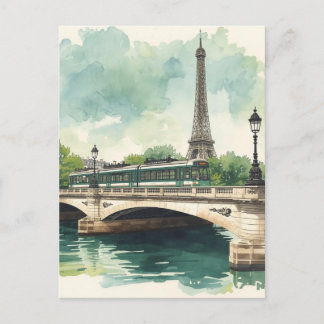 Paris Eiffel Tower Postcard