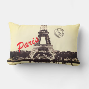 Paris Eiffel tower  Poster Lumbar Cushion