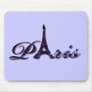 Paris Eiffel Tower Sequin Glitter Sparkle Mouse Pad