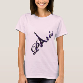 Paris Eiffel Tower Sequin Glitter Sparkle T-Shirt