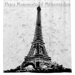 Paris Eiffel Tower Shower Curtain
