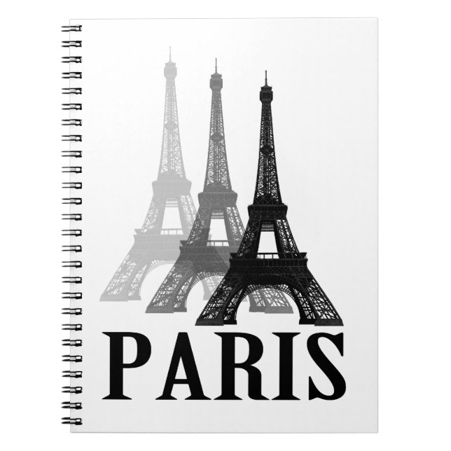 Paris Eiffel Tower Spiral Notebook (Front)