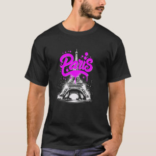 Paris Eiffel Tower Spray Paint T-Shirt