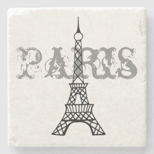 Paris Eiffel Tower Stone Drink Coaster Gift