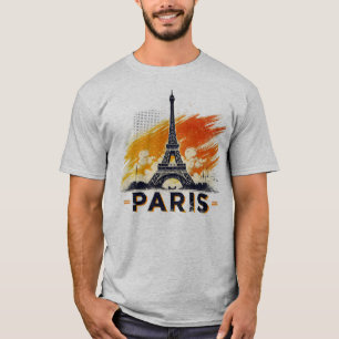 PARIS Eiffel tower t-shirt design art watercolor