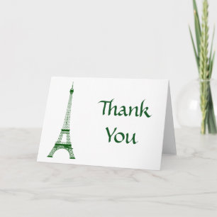 Paris Eiffel Tower Thank You Card