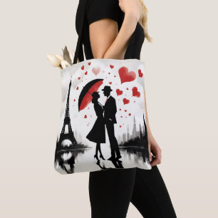 Paris Eiffel Tower Valentines Tote Bag
