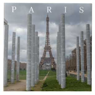 Paris Eiffel Tower view ceramic tile