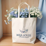 Paris Eiffel Tower Watercolor Floral White Wedding Tote Bag<br><div class="desc">Our Paris Whisper wedding rsvp card design evokes a romanic and lovely french elegance. Beautiful watercolor floral combination with whispers of french blue and soft lavender shades capture a Parisian elegance. Romantic typographic pairing of serifs and elegant script details further enhances the romanic style. A subtle hand-drawn Eiffel Tower imagery...</div>