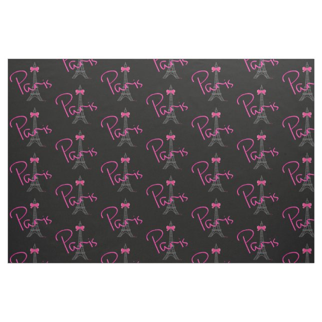 Paris, Eiffel Tower with Bow Fabric (Fat Quarter)