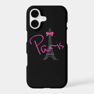 Paris, Eiffel Tower with pink bow Trendy