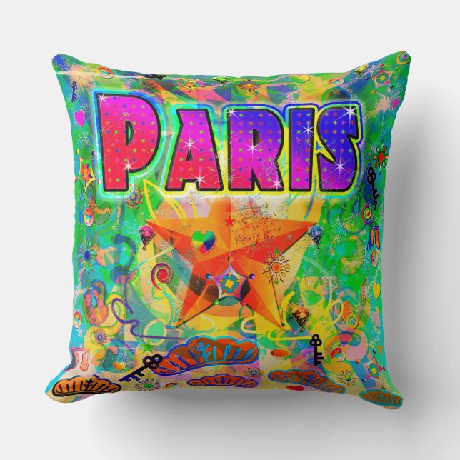 Paris Epoch Hour Pillow (Front)