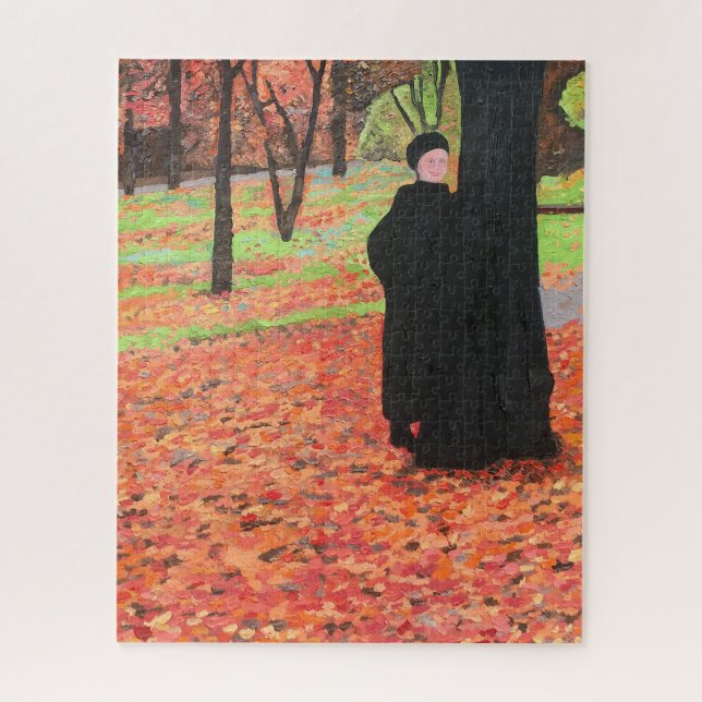 Paris Falling Leaves Puzzle (Vertical)
