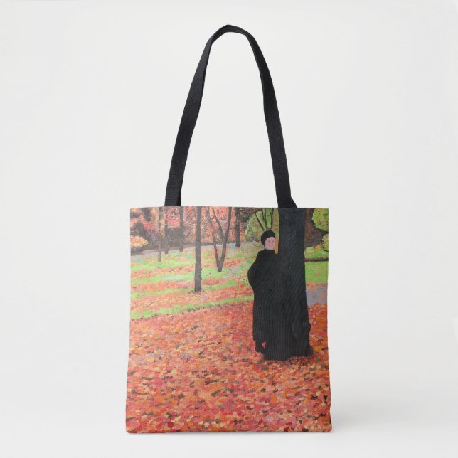 Paris Falling Leaves Tote Bag (Front)