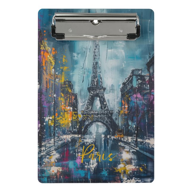 Paris Fashion Night Mini Clipboard (Front)