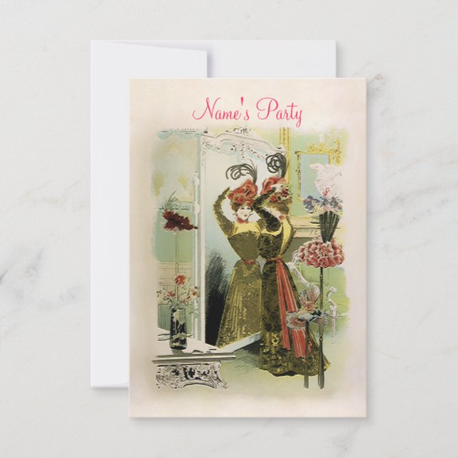 Paris Fashions ~  Invitations / RSVP #18 (Front)