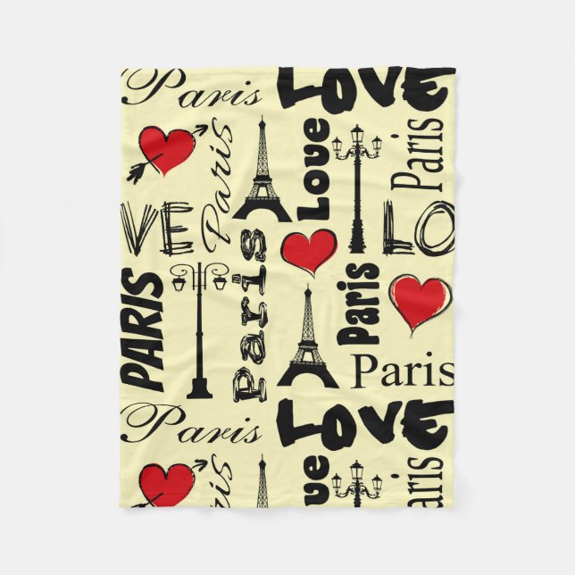 Paris Fleece Blanket (Front)
