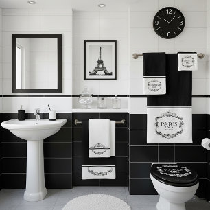 Paris flower market bath towel set