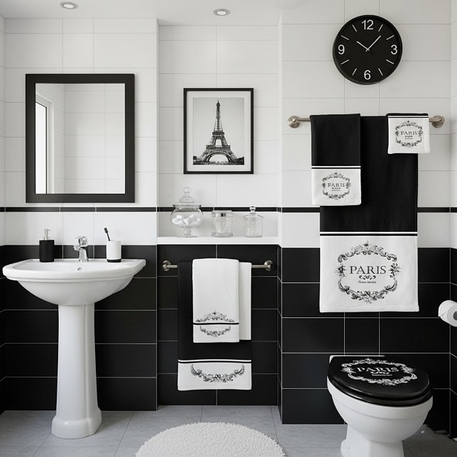 Paris flower market bath towel set (Creator Uploaded)