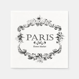 Paris flower market napkin