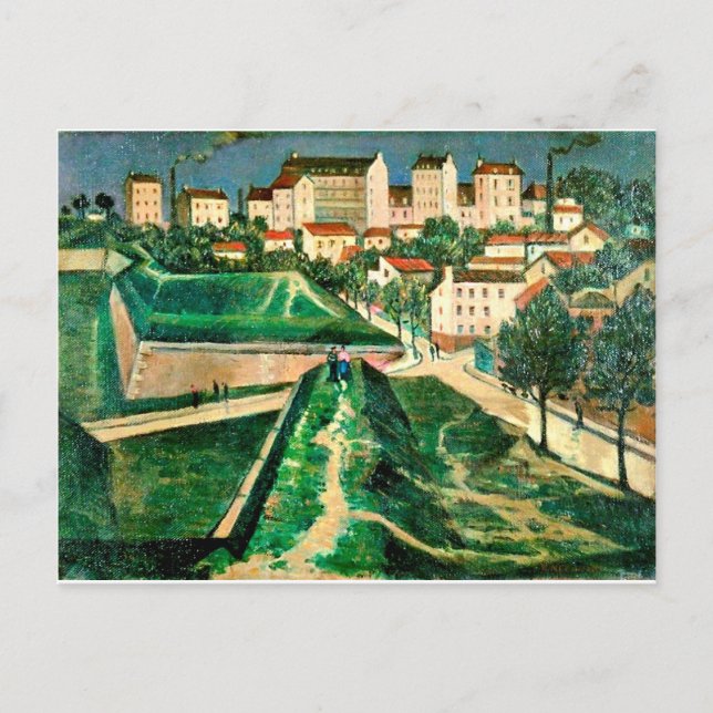 Paris Fortification by C.R.W. Nevinson, 1913 Postcard (Front)