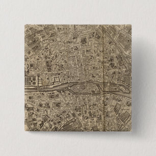 Paris France 15 Cm Square Badge