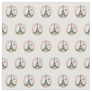 Paris France 2024 Fleece Blankets, Eiffel Tower Fabric