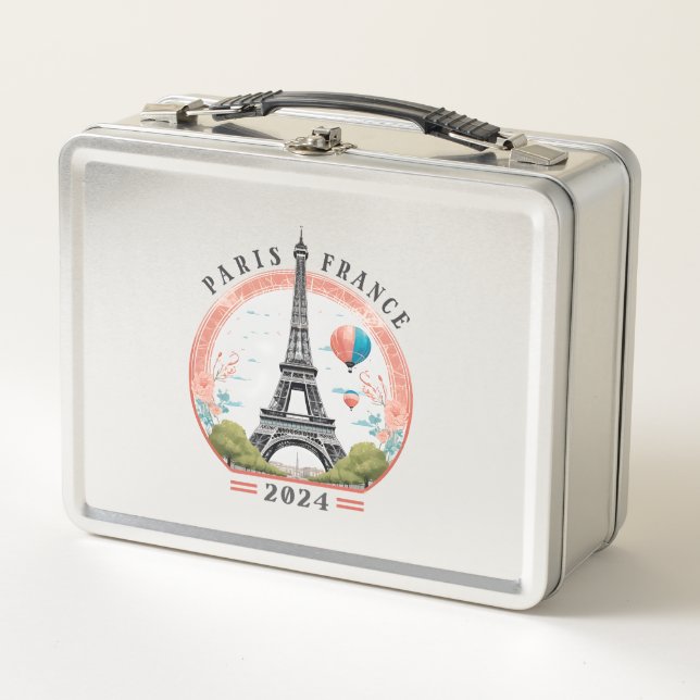 Paris France 2024 Lunch Boxes, Paris France 2024 Metal Lunch Box (Front)