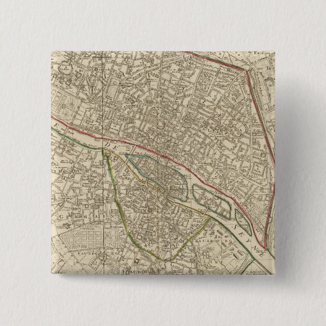 Paris France 2 15 Cm Square Badge (Front)