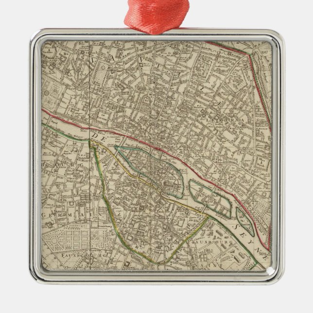 Paris France 2 Metal Tree Decoration (Front)