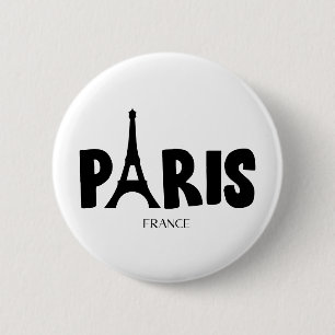 Paris France  6 Cm Round Badge