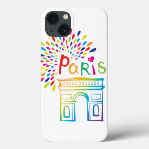 Paris France   Arc de Triomphe   Neon Design iPhone 13 Case