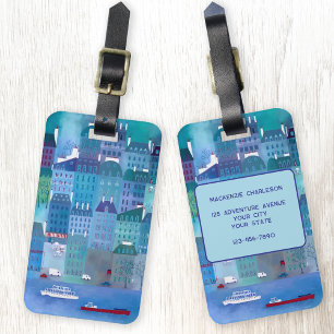 Paris France Art Luggage Tag
