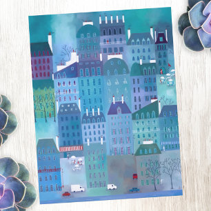 Paris France Art Postcard
