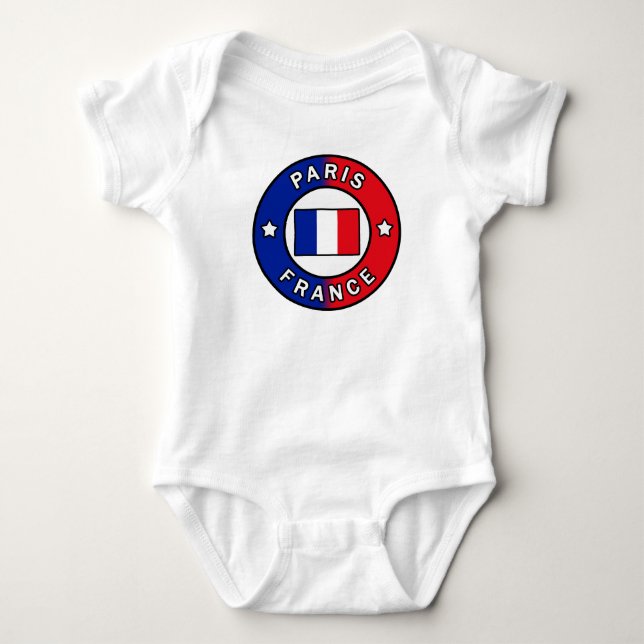Paris France Baby Bodysuit (Front)