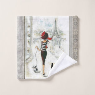 Paris France Bathroom Towel Sets