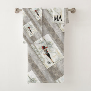 Paris France Bathroom Towel Sets