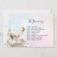 Paris France Birthday Passport Insert