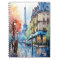 Paris France Bohemian Style Watercolor Painting 