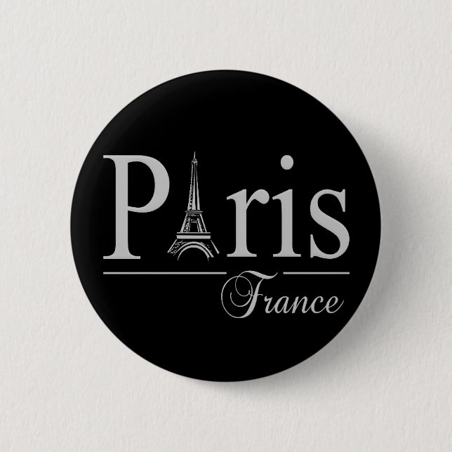 Paris France button (Front)