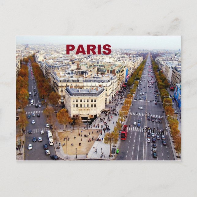 Paris France Champs Elysees (St.K) Postcard (Front)