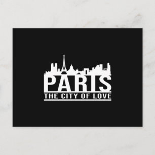 Paris France City Cityscape Skyline Funny Gift Postcard