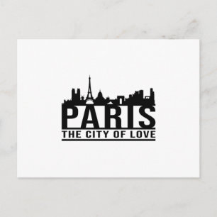 Paris France City Cityscape Skyline Gift Idea Postcard
