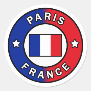 Paris France Classic Round Sticker