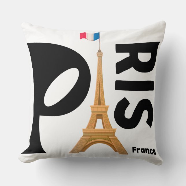 PARIS FRANCE CUSHION (Front)