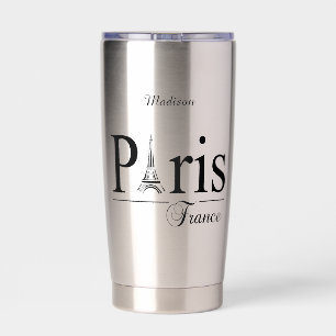 Paris France custom name Insulated Tumbler